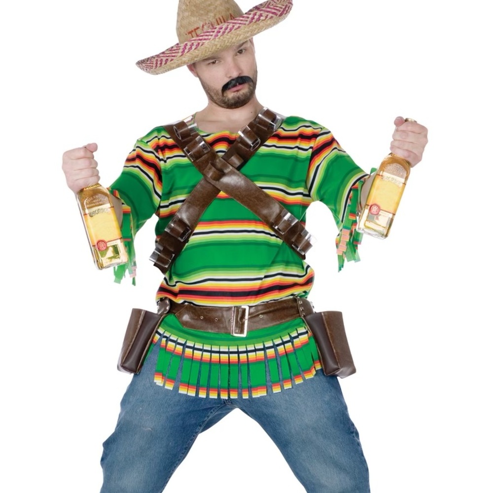Spirit Halloween Tequila Dude Costume NWT